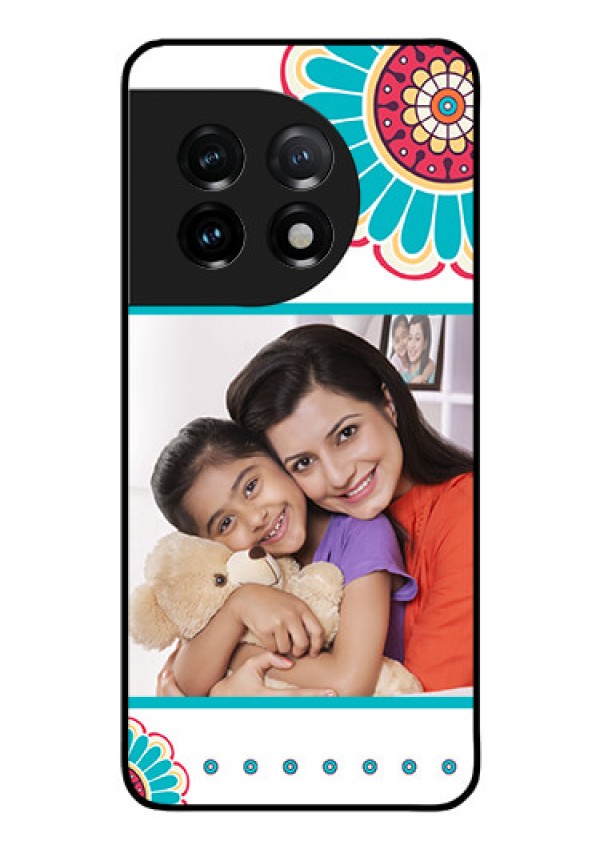 OnePlus 11 5G Custom Glass Phone Case - Flower Design