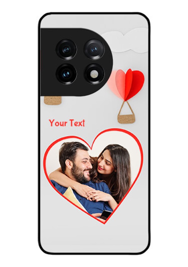 OnePlus 11 5G Custom Glass Mobile Case - Parachute Love Design
