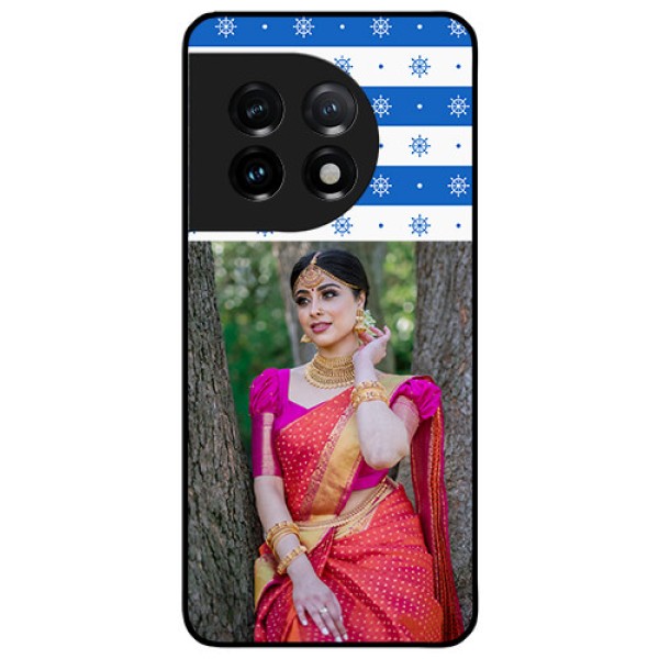OnePlus 11 5G Photo Printing on Glass Case - Snow Pattern Design