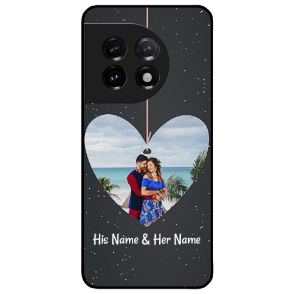 OnePlus 11 5G Custom Glass Phone Case - Hanging Heart Design