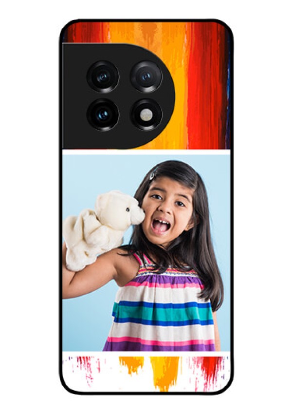 OnePlus 11 5G Personalized Glass Phone Case - Multi Color Design