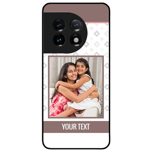 OnePlus 11 5G Photo Printing on Glass Case - Simple Diamond Design OnePlus 11 5G Photo Printing on Glass Case - Simple Diamond Design