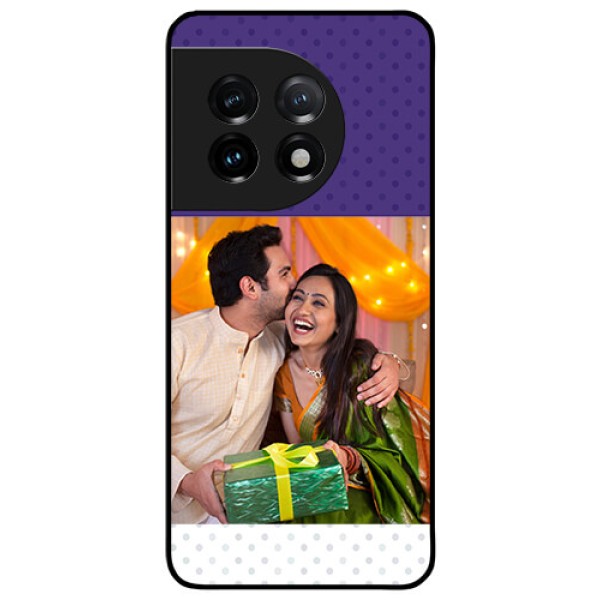 OnePlus 11 5G Personalized Glass Phone Case - Violet Pattern Design OnePlus 11 5G Personalized Glass Phone Case - Violet Pattern Design