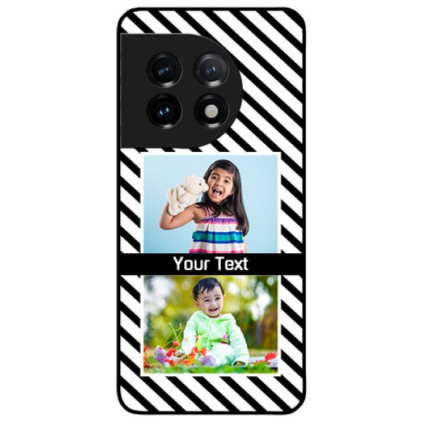 OnePlus 11 5G Photo Printing on Glass Case - Black And White Stripes Design OnePlus 11 5G Photo Printing on Glass Case - Black And White Stripes Design