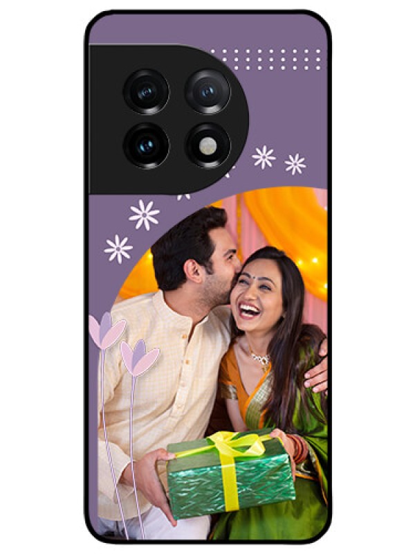 Custom OnePlus 11 5G Custom Glass Mobile Case - Lavender flowers design