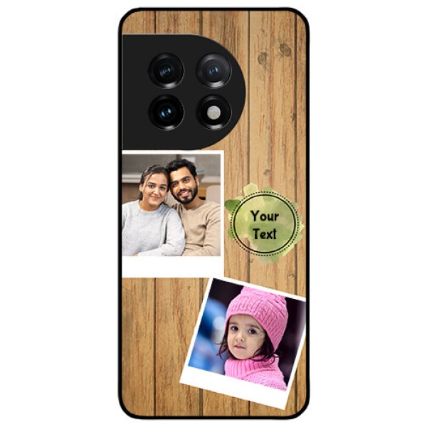 OnePlus 11 5G Custom Glass Phone Case - Wooden Texture Design