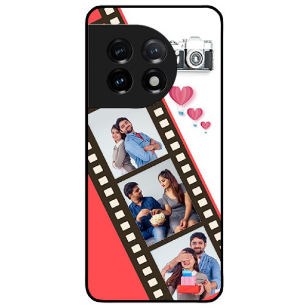 OnePlus 11 5G Personalized Glass Phone Case - 3 Image Holder with Film Reel OnePlus 11 5G Personalized Glass Phone Case - 3 Image Holder with Film Reel