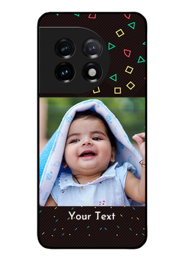 OnePlus 11 5G Custom Glass Phone Case - with confetti birthday design
