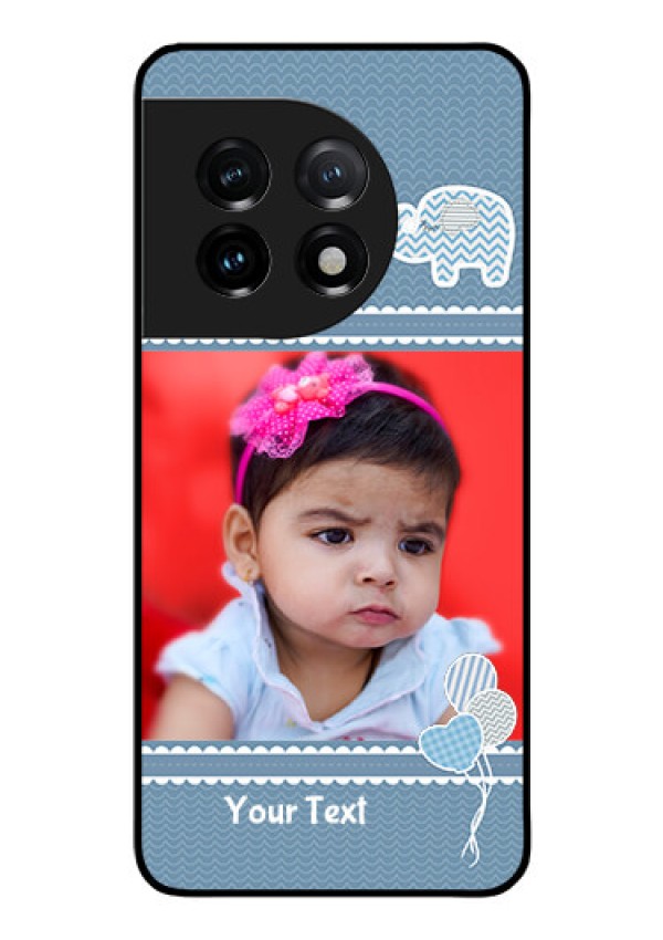 OnePlus 11 5G Photo Printing on Glass Case - with Kids Pattern Design