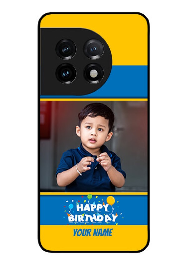 OnePlus 11 5G Custom Glass Mobile Case - Birthday Wishes Design