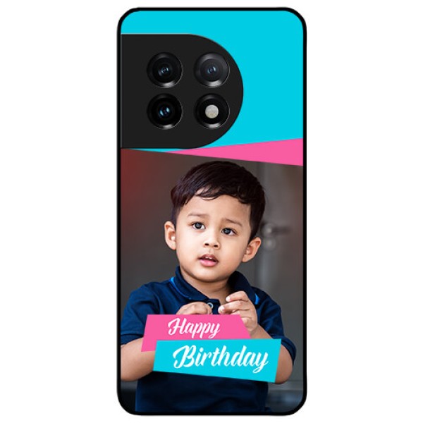 OnePlus 11 5G Personalized Glass Phone Case - Image Holder with 2 Color Design
