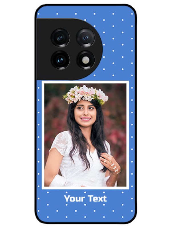 Custom OnePlus 11 5G Photo Printing on Glass Case - Polka dots design