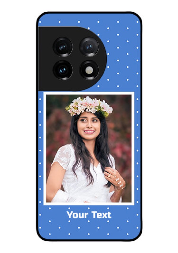 OnePlus 11 5G Photo Printing on Glass Case - Polka dots design
