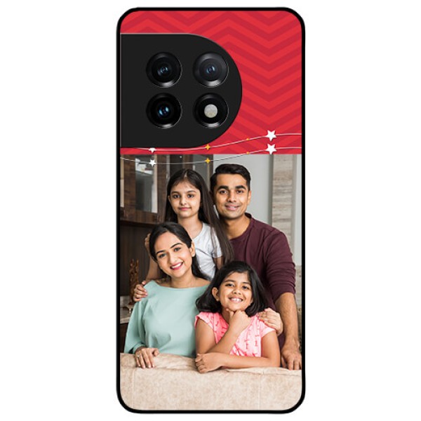 OnePlus 11 5G Personalized Glass Phone Case - Happy Family Design