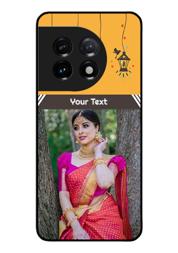 OnePlus 11 5G Custom Glass Mobile Case - with Family Picture and Icons