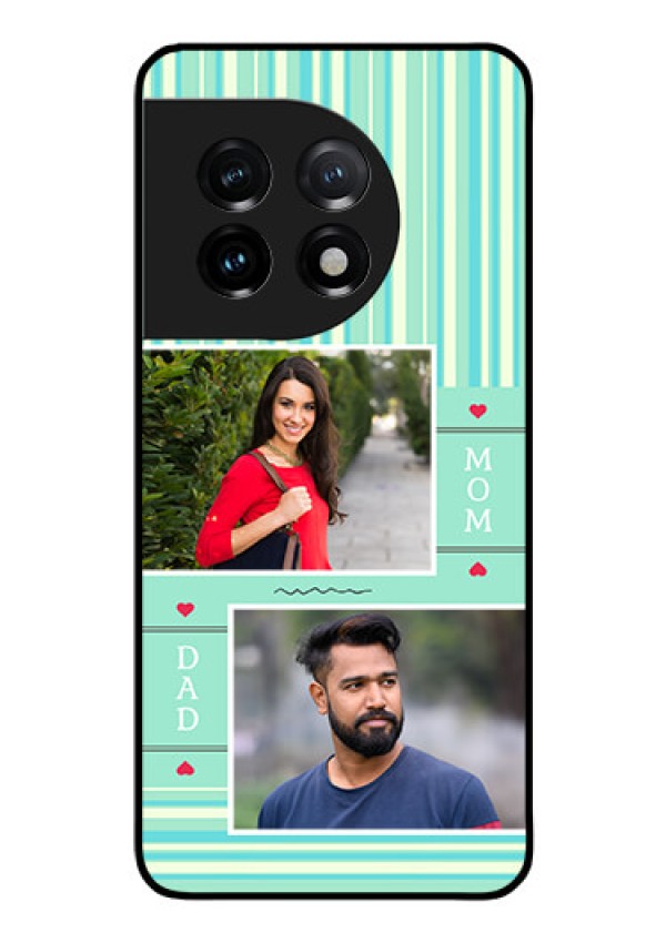 OnePlus 11 5G Custom Glass Phone Case - Mom & Dad Pic Design