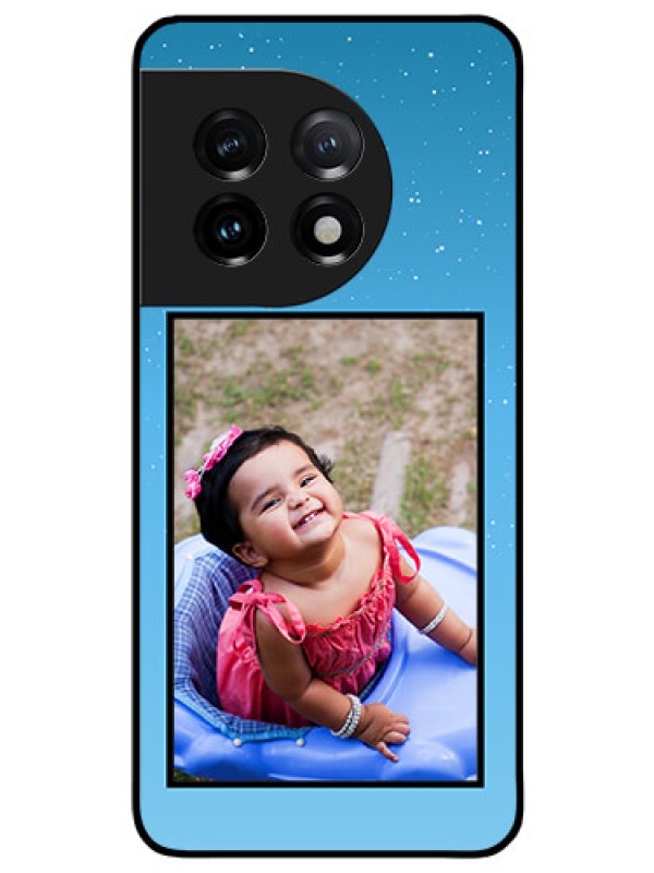 Custom OnePlus 11 5G Custom Glass Mobile Case - Wave Pattern Colorful Design