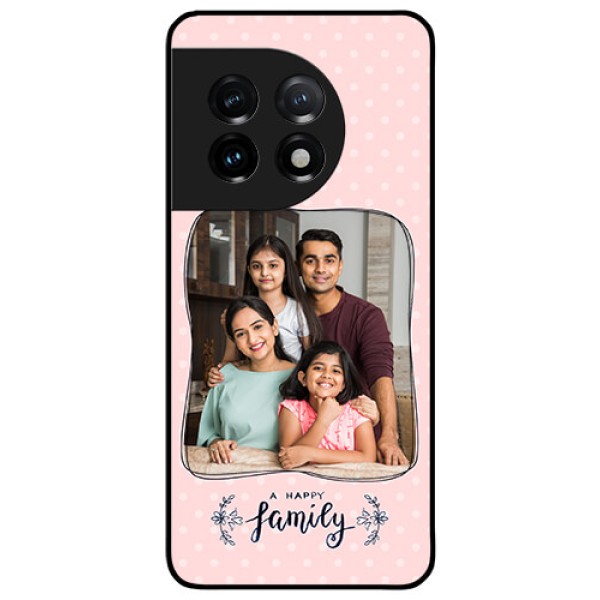 OnePlus 11 5G Custom Glass Phone Case - Family with Dots Design OnePlus 11 5G Custom Glass Phone Case - Family with Dots Design