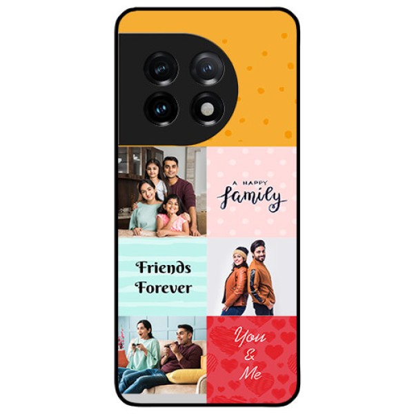 OnePlus 11 5G Personalized Glass Phone Case - Images with Quotes Design