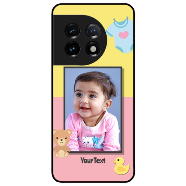 OnePlus 11 5G Photo Printing on Glass Case - Kids 2 Color Design