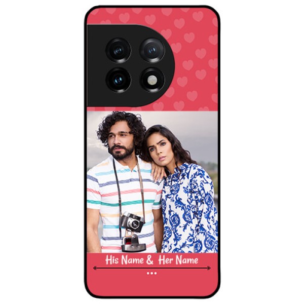 OnePlus 11 5G Photo Printing on Glass Case - Simple Love Design