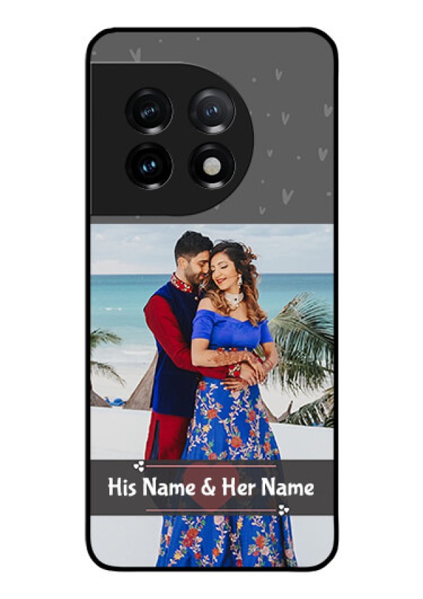 OnePlus 11 5G Custom Glass Mobile Case - Buy Love Design with Photo Online