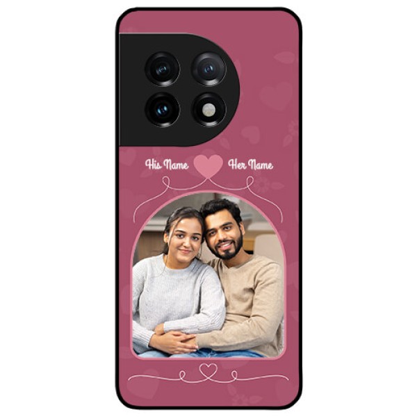 OnePlus 11 5G Photo Printing on Glass Case - Love Floral Design