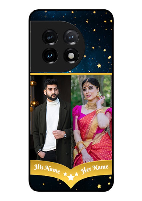 OnePlus 11 5G Custom Glass Phone Case - Galaxy Stars Backdrop Design