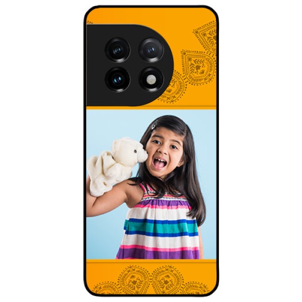 OnePlus 11 5G Personalized Glass Phone Case - Photo Wedding Design
