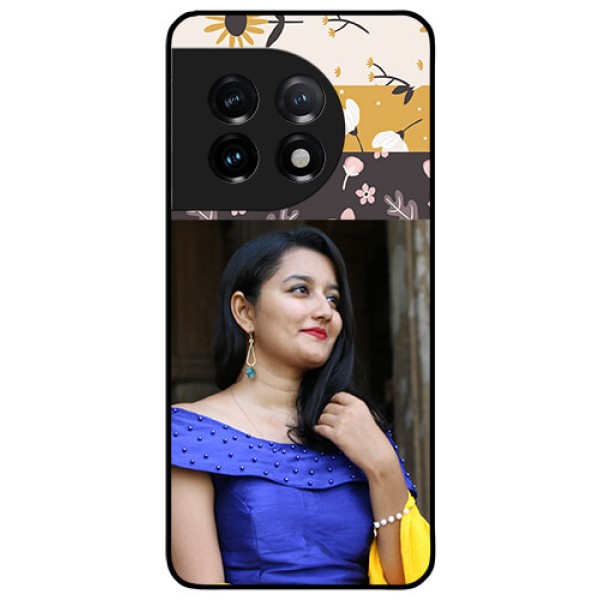 OnePlus 11 5G Custom Glass Phone Case - Stylish Floral Design