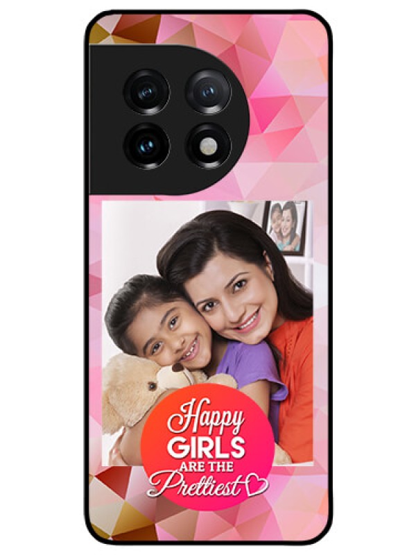 Custom OnePlus 11 5G Photo Printing on Glass Case - Abstract Triangle Design