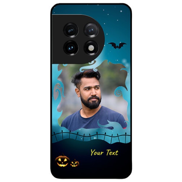 OnePlus 11 5G Custom Glass Phone Case - Halloween frame design OnePlus 11 5G Custom Glass Phone Case - Halloween frame design