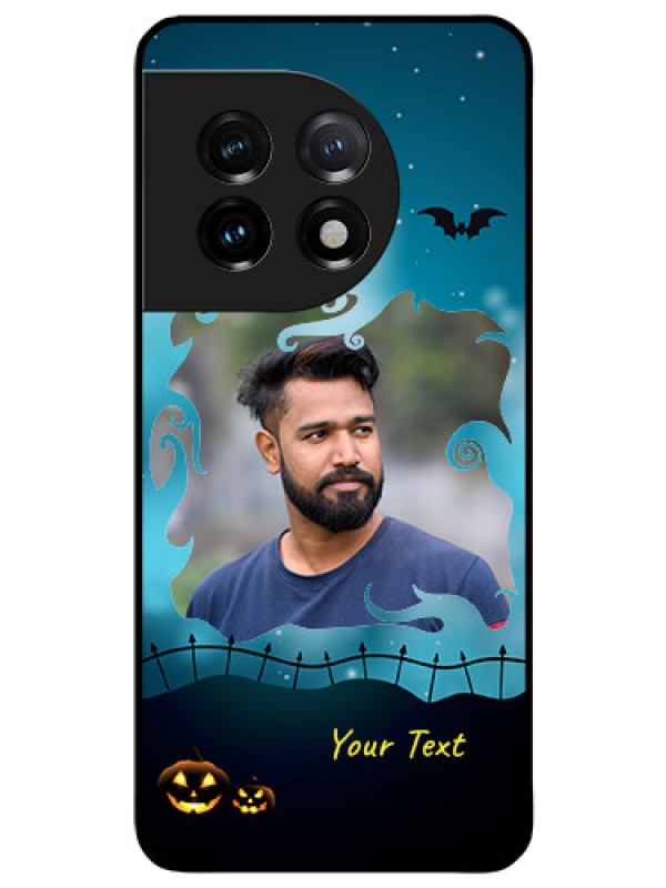 Custom OnePlus 11 5G Custom Glass Phone Case - Halloween frame design