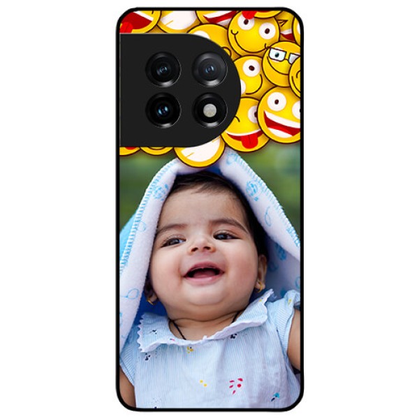 OnePlus 11 5G Custom Glass Mobile Case - with Smiley Emoji Design OnePlus 11 5G Custom Glass Mobile Case - with Smiley Emoji Design