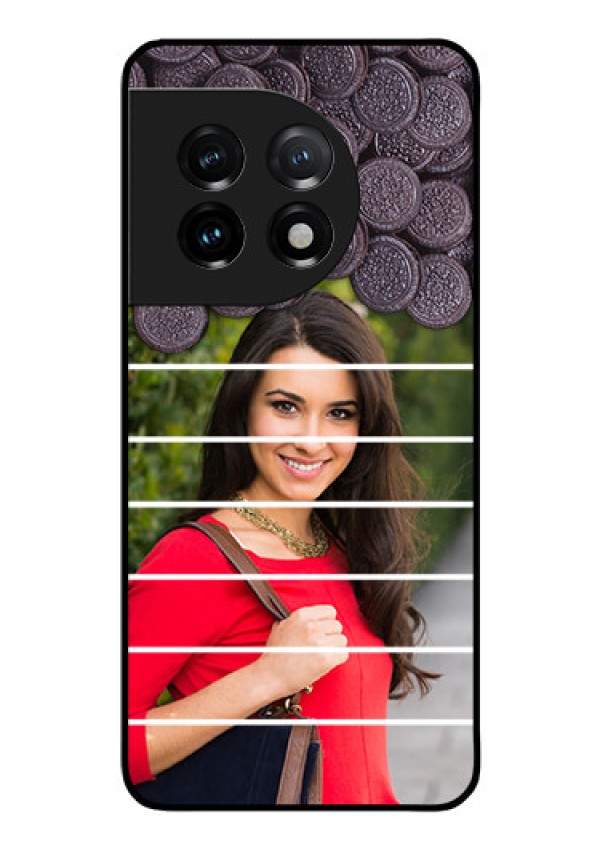 OnePlus 11 5G Custom Glass Phone Case - with Oreo Biscuit Design