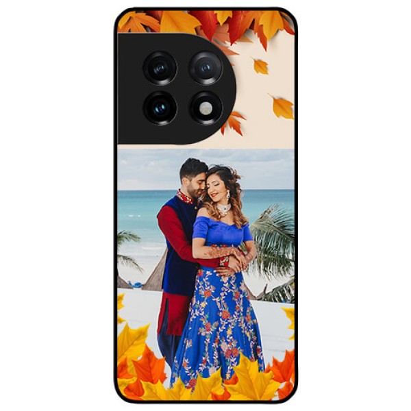 OnePlus 11 5G Photo Printing on Glass Case - Autumn Maple Leaves Design OnePlus 11 5G Photo Printing on Glass Case - Autumn Maple Leaves Design