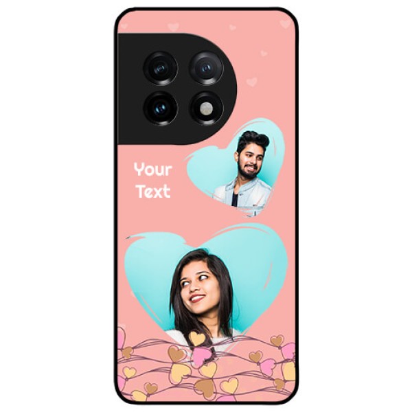 OnePlus 11 5G Custom Glass Mobile Case - Love Doodle Design