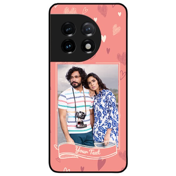 OnePlus 11 5G Custom Glass Phone Case - Love doodle art Design