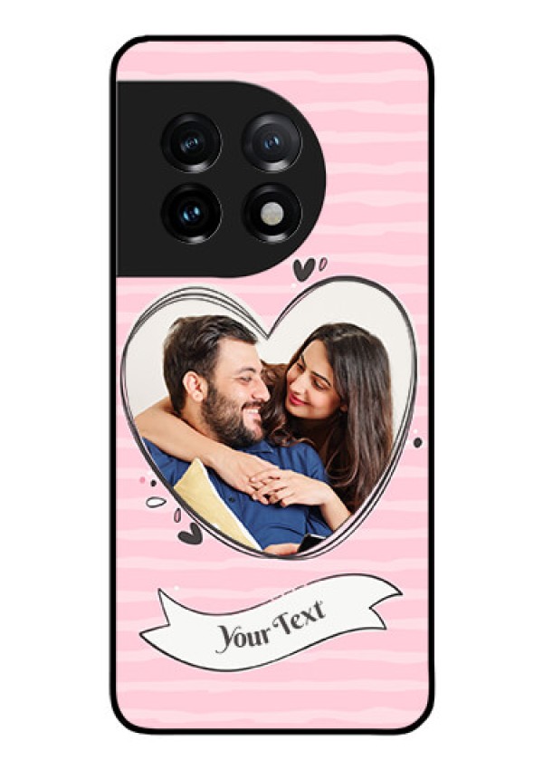 OnePlus 11 5G Custom Glass Phone Case - Vintage Heart Design