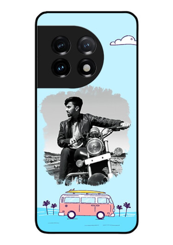 OnePlus 11 5G Photo Printing on Glass Case - Travel & Adventure Design