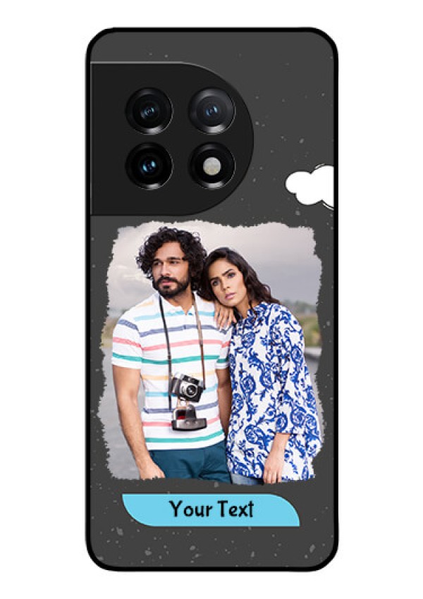 OnePlus 11 5G Custom Glass Phone Case - Splashes with love doodles Design