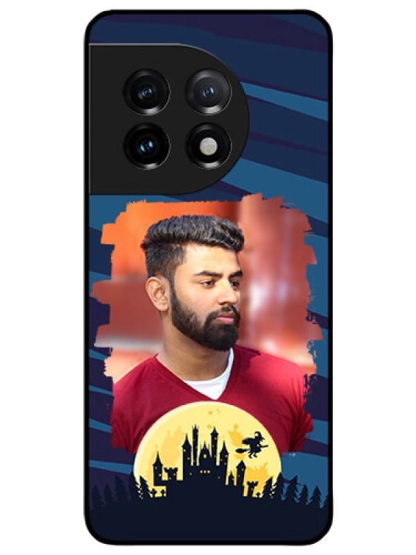 Custom OnePlus 11 5G Photo Printing on Glass Case - Halloween Witch Design