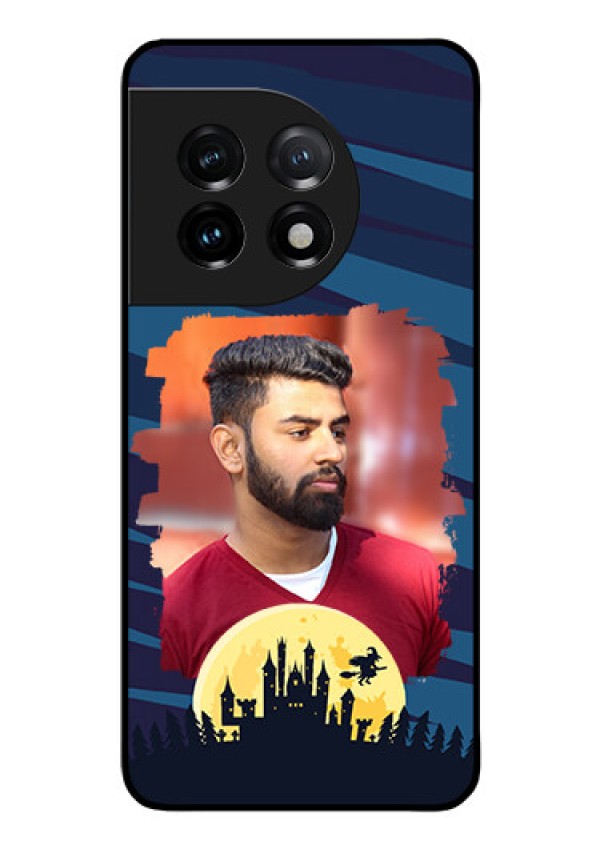 OnePlus 11 5G Photo Printing on Glass Case - Halloween Witch Design