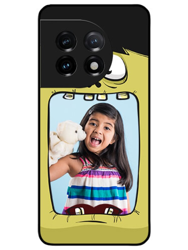 Custom OnePlus 11 5G Personalized Glass Phone Case - Cartoon monster back case Design
