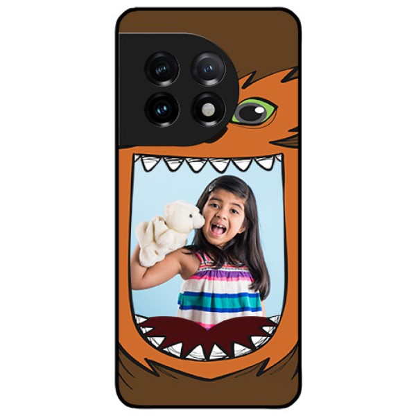 OnePlus 11 5G Photo Printing on Glass Case - Owl Monster Back Case Design OnePlus 11 5G Photo Printing on Glass Case - Owl Monster Back Case Design