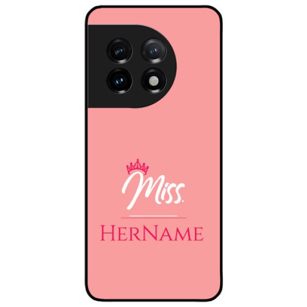 OnePlus 11 5G Custom Glass Phone Case Mrs with Name
