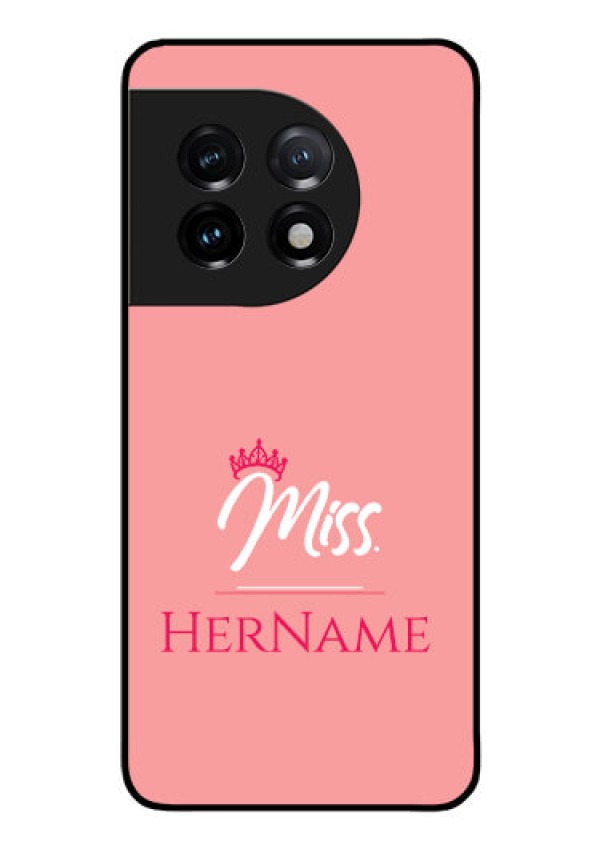 OnePlus 11 5G Custom Glass Phone Case Mrs with Name