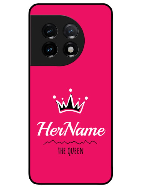 Custom OnePlus 11 5G Glass Phone Case Queen with Name