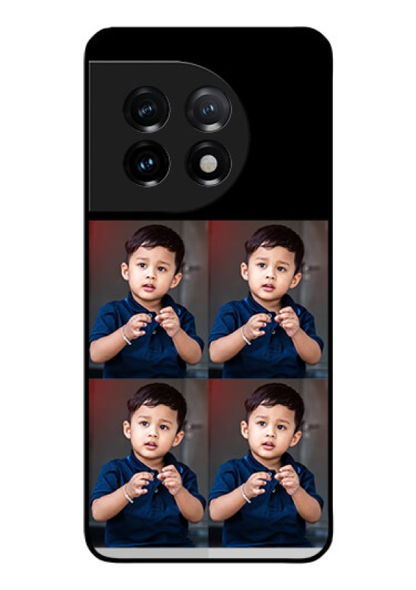 OnePlus 11 5G 4 Image Holder on Glass Mobile Cover