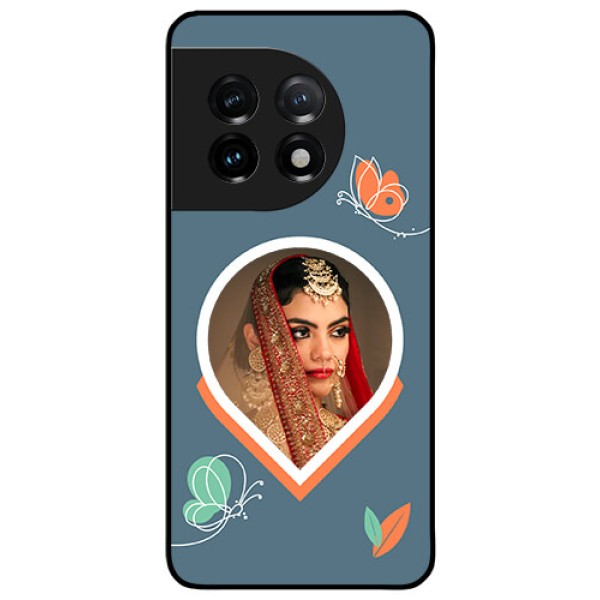 OnePlus 11 5G Custom Glass Mobile Case - Droplet Butterflies Design OnePlus 11 5G Custom Glass Mobile Case - Droplet Butterflies Design